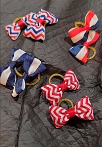 4th of July, Memorial and Labor day 8 pieces bows  $2.50